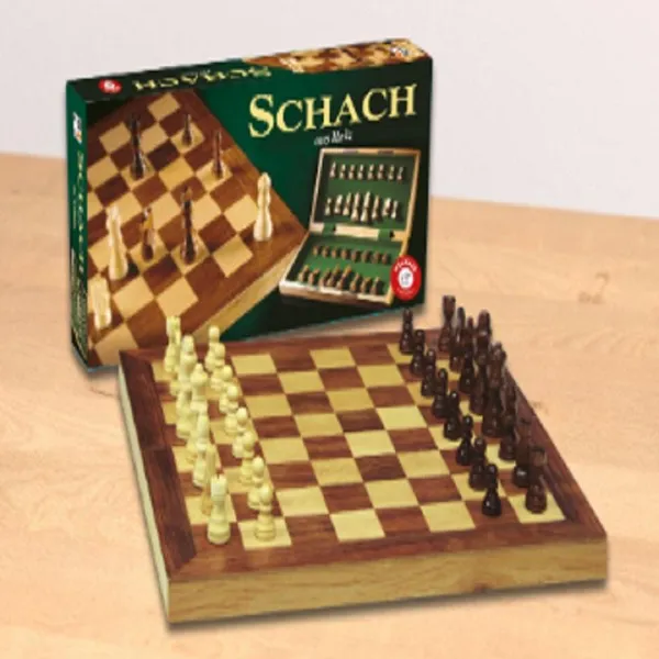 6389 - Chess set - piece game, wood, large pieces, (DE edition)