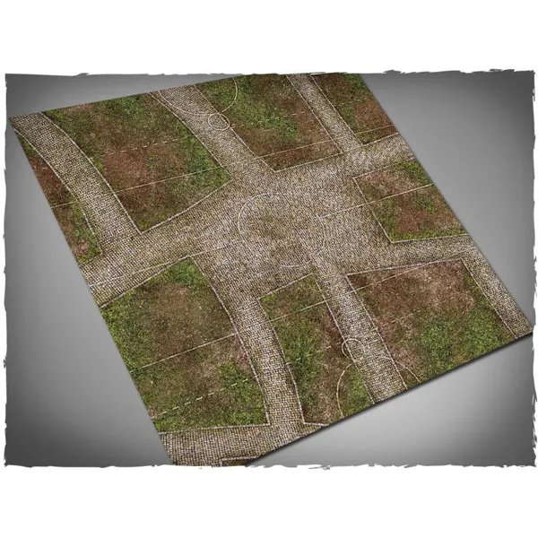 13MATGBM - Spielmatte - Cobblestone Streets, Mousepad Matte, Größe 91×91 cm, Guild Ball linien