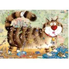 295691 - Cats Life, Cartoon im Dreieck, 1000 Piece - Puzzle Size 50 x 70 cm