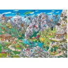 296803 - Alpine Fun, Cartoon im Dreieck, 1000 Pieces - Puzzle Size 50 x 70 cm