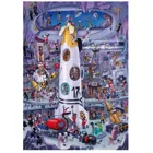 297909 - Rocket Launch, Cartoon im Dreieck, 1000 Pieces - Puzzle Size 50 x 70 cm