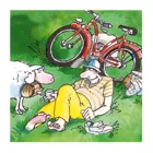 298883 - Cycle Race, Cartoon im Dreieck, 1000 Pieces - Puzzle Size 50 x 70 cm