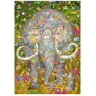 299217 - Elephants Life, Cartoon im Dreieck, 1000 Pieces - Puzzle Size 50 x 70 cm