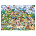 297442 - Happytown, Cartoon im Dreieck, 1500 Teile - Puzzlegröße 60 x 80 cm