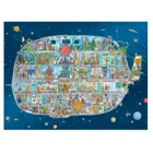 298418 - Spaceship, Cartoon im Dreieck, 1500 Pieces - Puzzle Size 60 x 80 cm