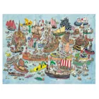 298913 - Regatta, Cartoon im Dreieck, 1500 Pieces - Puzzle Size 60 x 80 cm