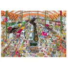 297305 - Train Station, Cartoon im Dreieck, 2000 Pieces - Puzzle Size 68,8 x 96,6 cm