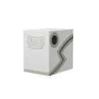 ART30605 - Double Deck Shell: Protective box for cards - White/Black, for 150+ cards