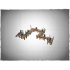 4GR-28S-FAR-S8 - Pre-painted scenery - Dockside Houses with Wharf