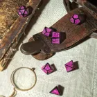 SCTR20 - Call of Cthulhu 7th Edition, Dice Set, black & magenta