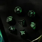 SCTH07 - Call of Cthulhu - Dice Set, black and glow-in-the-dark (7)