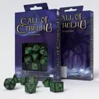 SCTR06 - Call of Cthulhu 7th Edition - Dice Set, black and green (7)