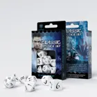 SCLE02 - Classic RPG white & black, dice set (7 pieces)