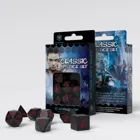 SCLE06 - Classic RPG black & red, dice set (7 pieces)