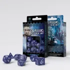 SCLE12 - Classic RPG Cobalt & White, Dice Set (7 pieces)