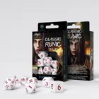 SCLR04 - Classic Runic white &amp; red Dice Set (7 pieces)