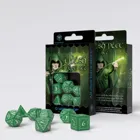 SELV03 - Elvish green and white dice set (7 pieces)