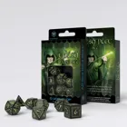 SELV04 - Elf Black and Glow in the Dark Dice Set (7 pieces)