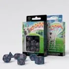 SLLA01 - Sparkling Llama Dice Set, Glittering dark blue & pink