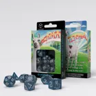 SLLA03 - Shimmering Llama Dice Set glittering dark blue & white