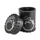 CDRA101 - Dragon black leather, dice cup