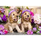 ENJOY-1263 - Spaniel Puppies with Flower Hats, jigsaw puzzle , 1000 pieces