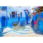 ENJOY-1365 - Turquoise Street in Chefchaouen, Maroc, Jigsaw Puzzle , 1000 pieces