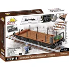 COBI-6284 - TRAINS /6284/GERMAN RAILWAY Heavy platform wagon TYPE SSY, 420 parts, from 8 years.