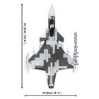 COBI-5820 - SAAB JAS 39 GRIPEN E, model, 480 parts, aged 7 and over