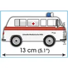 COBI-24595 - BARKAS B1000 KRANKENWAGEN, Modell, 157 Teile, ab 5 Jahren