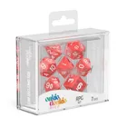 Oakie Doakie Dice Würfel RPG-Set Marble - Rot, 7 Stück