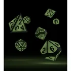 Dice Würfel RPG-Set Metal Glow in the Dark - Druid's Blaze, 7 Stück