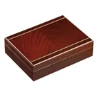 Box for playing cards, without contents, dark look, magnetic closure