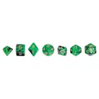 Dice, oblivion, green, bag of 7