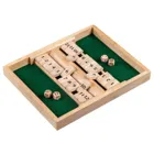 Shut The Box, 12er, 2er Variante, Brettspiel aus Holz, 1-2 Spieler, ab 8 Jahren