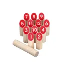 Number Kubb Game , Geschicklichkeitsspiel aus Holz, 1-2 Spieler, ab 8 Jahren