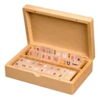 Rummy, wooden box, small, magnetic lock, wooden board game, 2 - 4 players