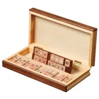 Rummy, wooden box, book form, wooden board game, 1-2 players, from 8 years old