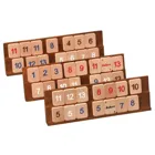 Rummy, wooden box, book form, wooden board game, 1-2 players, from 8 years old