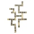 3627 - Domino, Doppel 9, in Box aus Walnussoptik , Brettspiel aus Holz, 1-2 Spieler