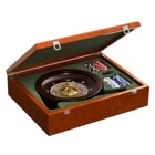 Roulette set in wooden box, board game, for 2+ players, from 6 years onwards