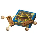 Doppelpuzzle, Seilpuzzle,Brettspiel aus Holz, 1-2 Spieler, ab 8 Jahre