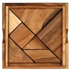 6212 - Tangram, Samena Holz, Brettspiel aus Holz, 1-2 Spieler, ab 8 Jahren