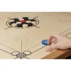 8210 - Carrom standard, black-red, wooden board game, 2-4 players, 6 years and up