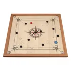 8210 - Carrom standard, schwarz-rot, Brettspiel aus Holz, 2-4 Spieler, ab 6 Jahren