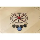 8210 - Carrom standard, black-red, wooden board game, 2-4 players, 6 years and up