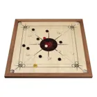 Carrom standard, schwarz rot, Brettspiel aus Holz, 1-2 Spieler, ab 8 Jahren