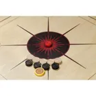 Carrom standard, schwarz rot, Brettspiel aus Holz, 1-2 Spieler, ab 8 Jahren