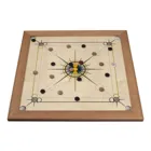 8231 - Carrom Superior, blau gelb grün,Brettspiel aus Holz, 1-2 Spieler, ab 8 Jahre