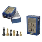 2121 - Chessmen Louis XIV, king height 78 mm, in set-up box, black stained